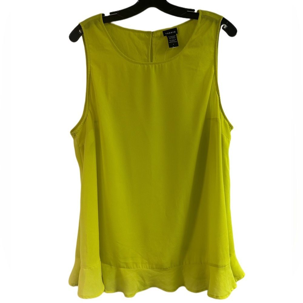 NWOT Torrid Yellow Ruffle Tank Top Plus Size 2